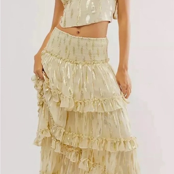 Free People Jen's Pirate Booty Solar Set Top And Skirts Size S NWOT - Picture 3 of 9